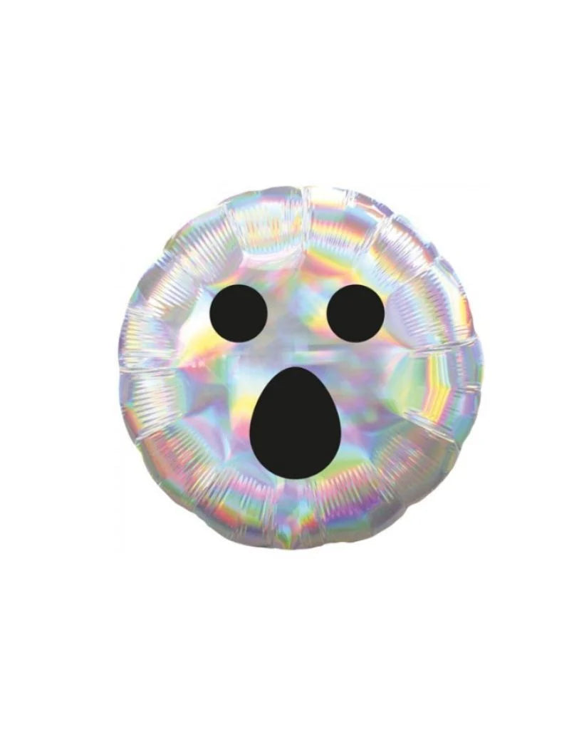 Iridescent Ghost Round Foil Balloon