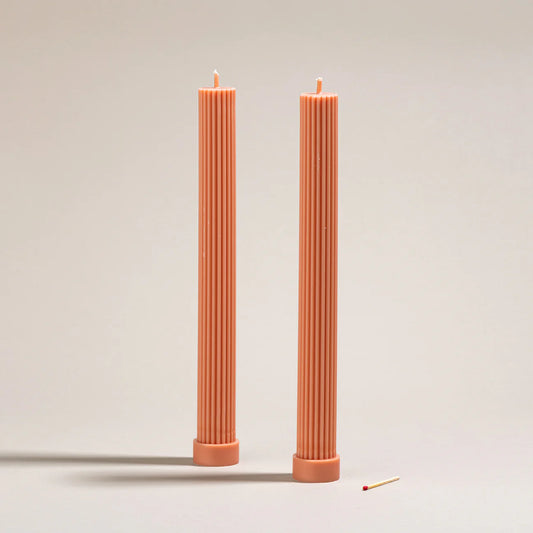 Tall Pillar Candle Terracotta