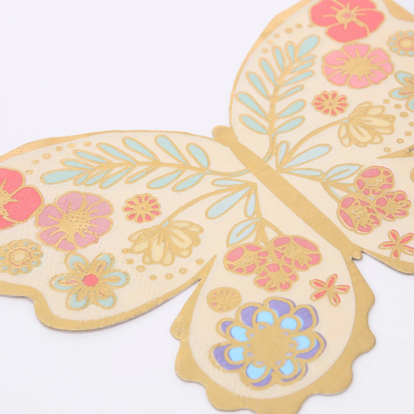 Floral Butterfly Napkins (x 16)