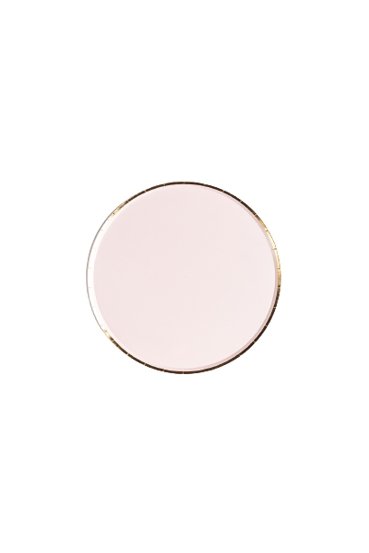 Gold Rim Paper Plates- Blush (pack of 8)