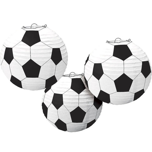 Soccer Fan Paper Lanterns 3 Pack