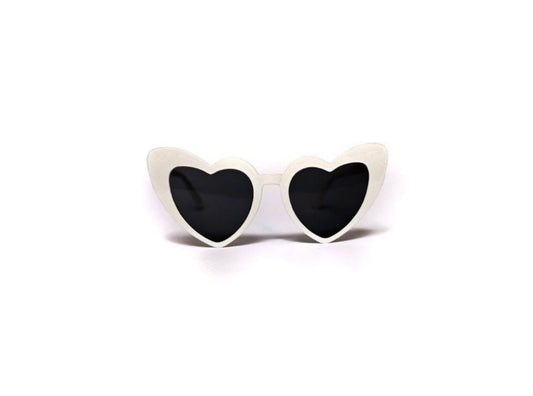 Heart Sunglasses White